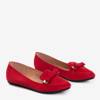 Червоні мокасини з бантиком - Взуття