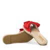 Червоні шльопанці з бантом Estela - Взуття 1