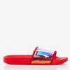 Червоні тапочки з голографічною смужкою Blide - Взуття