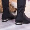 Чорні ботфорти з прикрашеним каблуком Vidya - Взуття