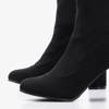 Чорні чоботи в еко-замші Melinda - Взуття