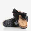 Чорні шльопанці з бантом Сонце - Взуття 1