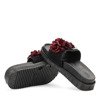 Чорні шльопанці з квітами Флемінгтон - Взуття 1