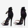Чорні та сірі жіночі босоніжки на високому каблуці Gold Rush - Взуття 1