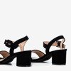 Чорні жіночі босоніжки на низькій посаді Saola - Взуття 1