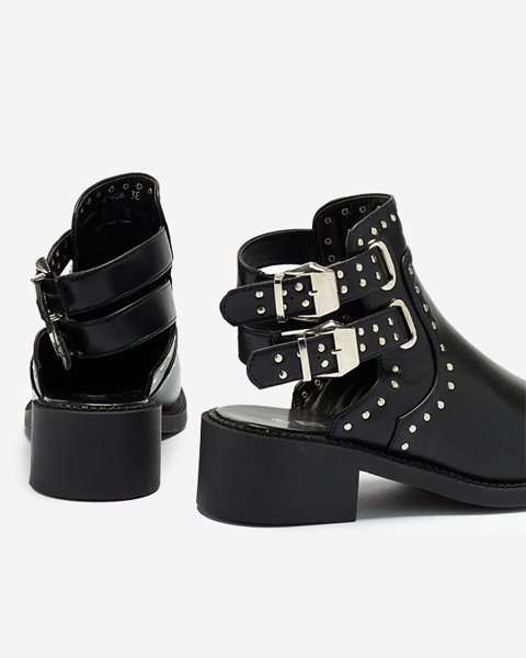 Чорні жіночі ботильйони з вирізами Dlagona- Взуття