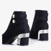 Чорні жіночі черевики на декоративних підборах Riom - Взуття