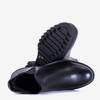 Чорні жіночі черевики на плоских підборах Dero - Взуття