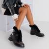 Чорні жіночі черевики з хутром Flaminia - Взуття