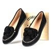 Чорні жіночі мокасини з бантиком Shona - Взуття