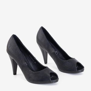 Чорні жіночі туфлі на шпильці з вирізом Alase - Взуття