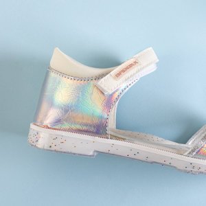 Дитячі босоніжки Saturnina срібляста парча - Взуття