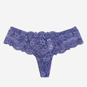 Фіолетові жіночі мереживні труси