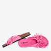 Неонові рожеві жіночі тапочки з бахромою Amassa - Взуття