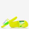 Неонові жовті тапочки з голографічною смужкою Activi - Взуття