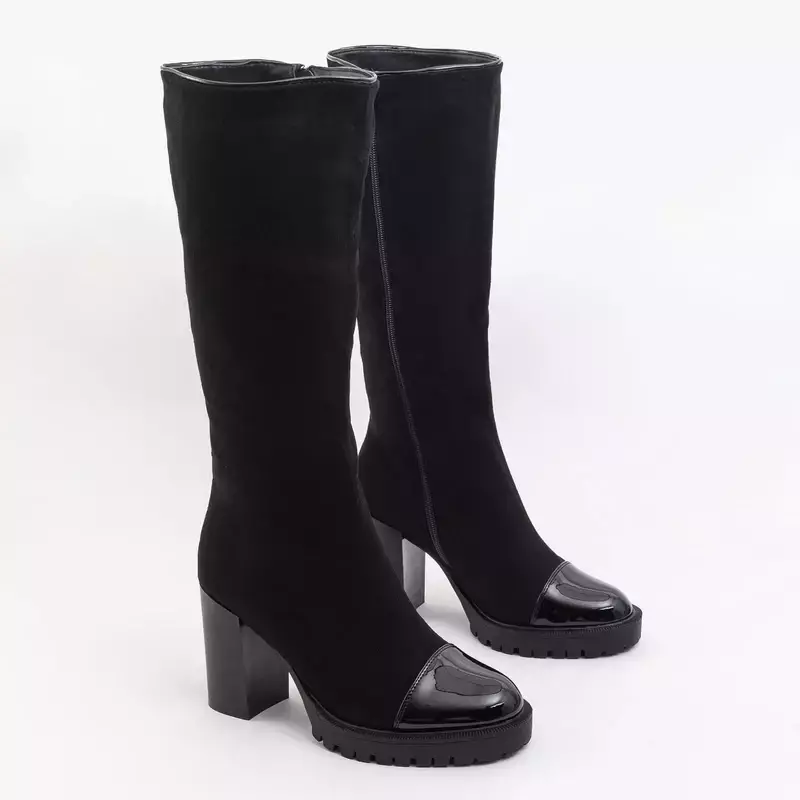 OUTLET Чорні жіночі чоботи на посту Eligor - Взуття
