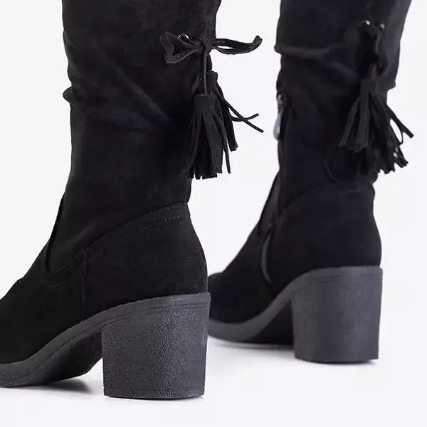 OUTLET Чорні жіночі чоботи на Садиной пост - Взуття