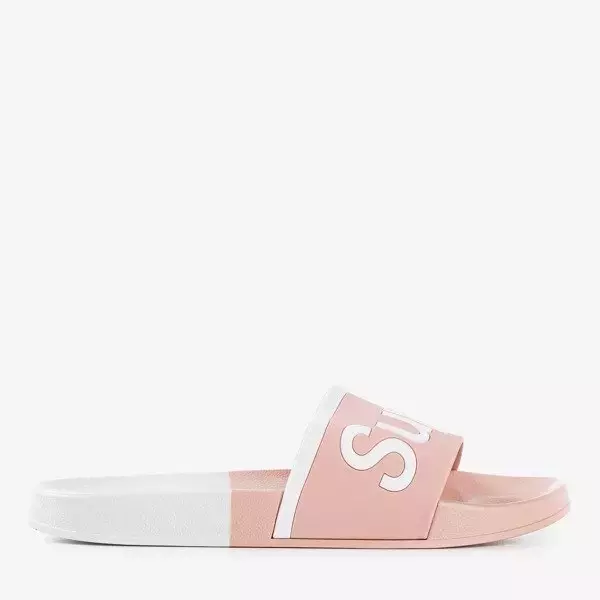 OUTLET Рожеві жіночі тапочки з написом Supera - Взуття