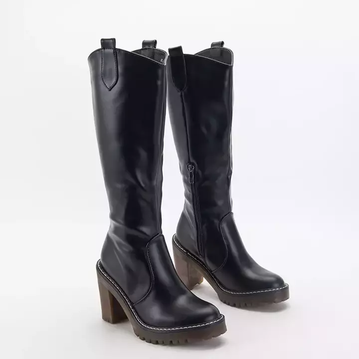 OUTLET Жіночі теплі чоботи чорного кольору Ziva - Взуття