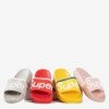 Рожеві дитячі тапочки з написом Super - Взуття