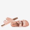 Рожеві жіночі шльопанці з пряжками Selemaia - Взуття 1