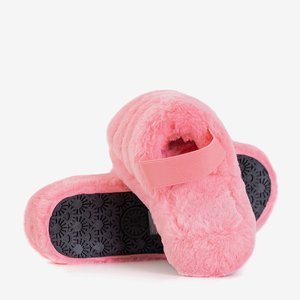 Рожеві жіночі тапочки з хутром Fornax - Взуття