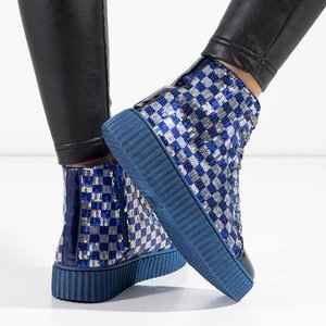 Синьо-срібне жіноче спортивне взуття Odelia