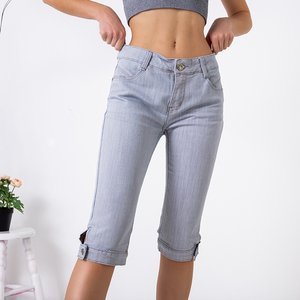 Сірі жіночі джинсові капрі