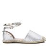 Срібні еспадрилі зі шпильками Chita - Взуття 1