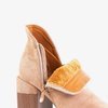 Світло-коричневі черевики на квадратному каблуці Lemere - Взуття