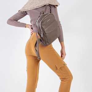 Світло-коричневі жіночі вантажні штани з кишенями - Одяг