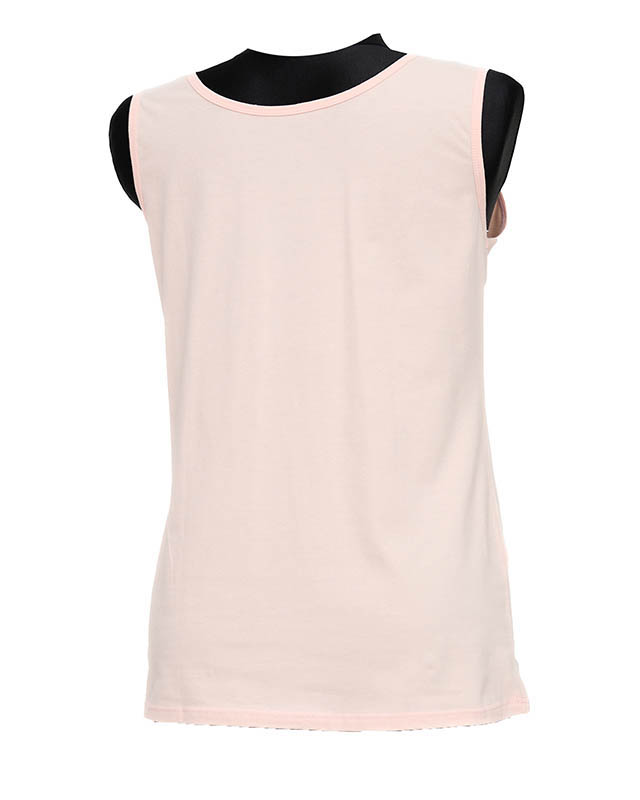 Світло-рожева жіноча футболка на бретелях PLUS SIZE - Одяг