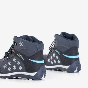 Темно-сині жіночі черевики зі сніжинками Flakes - Взуття