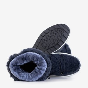 Темно-сині жіночі утеплені чоботи Columbita - Взуття