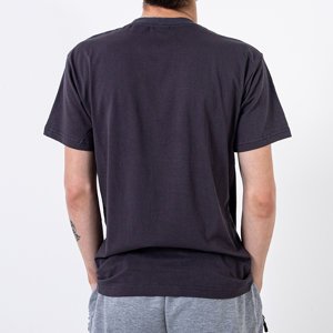 Темно-сіра чоловіча футболка з написом (Туреччина)