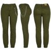 Зелені жіночі штани Карго з ланцюжками - Штани