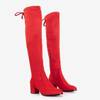 Жіночі червоні черевики за коліно Elvina- Взуття