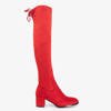 Жіночі червоні черевики за коліно Elvina- Взуття
