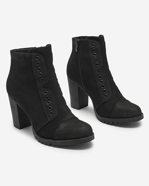 Жіночі чорні ботильйони з прикрасами Valor - Взуття