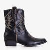 Жіночі чорні ковбойські черевики з вишивкою Etna - Взуття