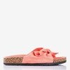 Жіночі коралові шльопанці з луком Sun and Fun - Взуття 1