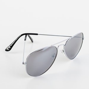 Жіночі сонцезахисні окуляри з срібною оправою