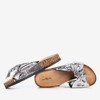 Жіночі срібні тапочки з бантом Isydora - Взуття