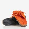 Жіночі тапочки помаранчевого кольору з бахромою Mua - Взуття