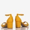 Жовті жіночі босоніжки на низькому пості Puddin - Взуття 1
