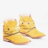 Жовті жіночі черевики на прихованій танкетці Salemi