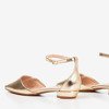 Золоті жіночі плоскі підбори Arinida - Взуття 1