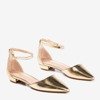 Золоті жіночі плоскі підбори Arinida - Взуття 1